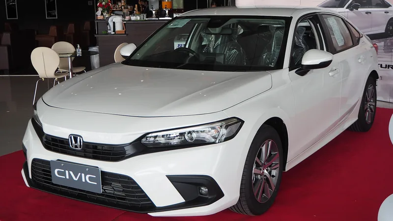 ภาพรถ Honda Civic คันจริง ใช้ประกอบการเลือกไซซ์ยางให้ตรงรุ่น