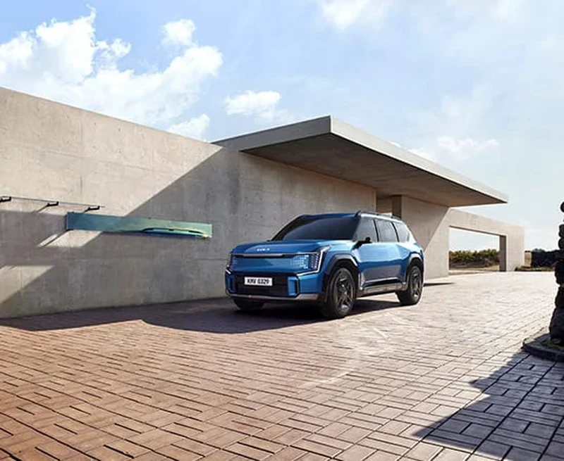 ภาพรถ Kia EV9 ของแท้จากสื่อทางการของผู้ผลิต ใช้ประกอบการเลือกไซซ์ยางให้ตรงรุ่น