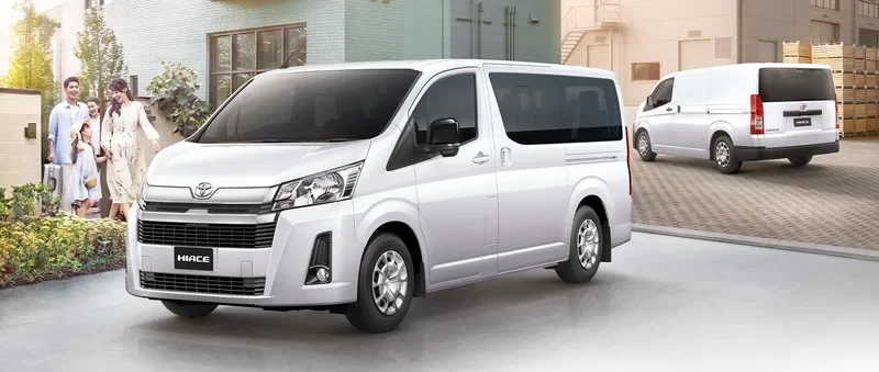 ภาพรถ Toyota HiAce ของแท้จากสื่อทางการของผู้ผลิต ใช้ประกอบการเลือกไซซ์ยางให้ตรงรุ่น