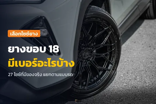 ยางขอบ 18 มีเบอร์อะไรบ้าง ภาพล้อแม็ก 18 นิ้วและยางบน Toyota Yaris Cross ของลูกค้าที่ร้าน